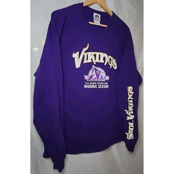 Minnesota Vikings US Bank Stadium Inaugural Season 2016 LS T-Shirt Size 2XL - Picture 2 of 8